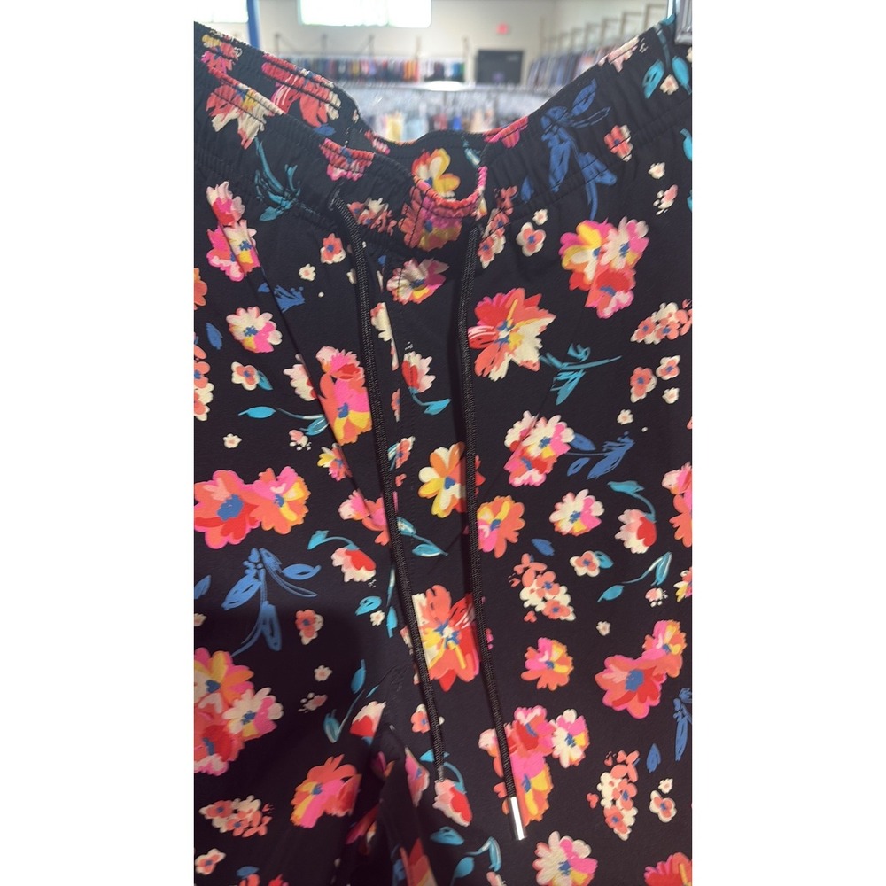 Express Floral Print Drawstring Shorts with Mesh Lining